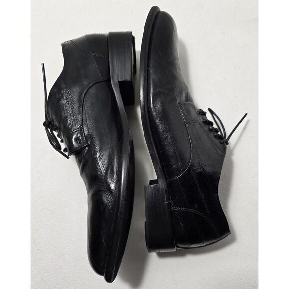 KENNETH COLE Collection Leather Oxfords Dress Shoes Sz 8 Men\'s Black Italy Made main image 10